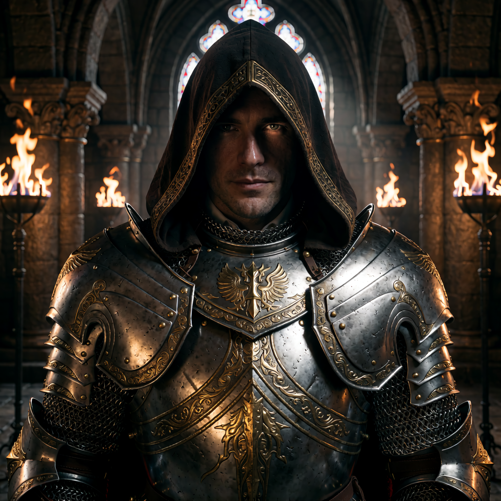 Male Knight Hood